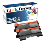 LinkToner Extra High Yield TN450J Compatible 2 Pack Brother Toner Cartridge Tn-450 Tn-420 for Brother Laser Printer