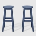 thumbnail image 3 of WestinTrends Malibu 29" HDPE Outdoor Patio Round Bar Stool Set of 2, Navy Blue, 3 of 7