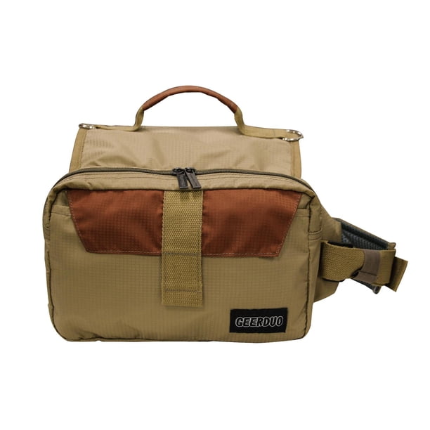 Mochila para alforjas para perros, arnés para perros, paquete de senderismo para perros, arnés de chaleco para acampar y viajar, ligero, paquete para L Sunnimix Paquete de silla de montar