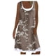 thumbnail image 2 of ICHUANYI ClearanceWomen Fashion Casual Floral Printing Loose Fake Two-Piece Dress(Brown, XL) ICHUANYI WER20232080503873, 2 of 6