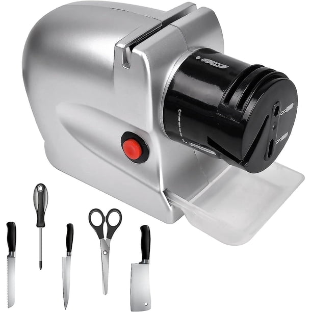 Afilador De Cuchillos Eléctrico, Afilador De Cuchillos Multifuncional 5 En 1, Afilador De Cuchillos Portátil De Cocina Afilador De Cuchillos Y Tijeras Eléctricos De 5 Etapas Y 5 Ranuras