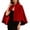 *Red, variant on VBVC Women's Velvet Bowknot Cape Shawl , Ladies' Elegant Mock Neck Evening Wrap Poncho, Short Wedding Guest Cloak Coat For Women, Wine , Free Size