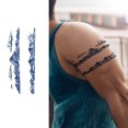 thumbnail image 3 of Pegatinas de tatuaje semipermanentes de jugo, impermeables, pájaro, barco, puesta de sol, montaña, 8 Uds., 3 of 9