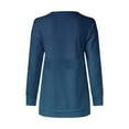 thumbnail image 4 of Womens Warm Basic Sweatshirt with Pockets Lapel Half Zip Up Casual Pullover Tops for Leggings Dark Blue XXL, 4 of 5