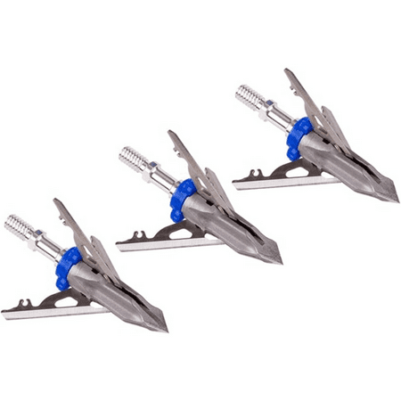 Stainless Steel Expandable Bow Hunting Standard Archery Mechanical Broadheads 3-Pack & 1 BMP Tip