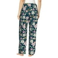 thumbnail image 3 of Goofa Lilies Flowers Printed Soft Pajama Pants for Women, Wide Leg Comfy Casual Lounge Yoga Pants-XX-Large, 3 of 9