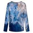 thumbnail image 5 of Tops para mujer Camisas Blusas Elegantes casuales Camisas de manga larga Suéter inferior Estampado floral Cuello redondo Top Cuello redondo Top/Camisa Odeerbi ODB-5, 5 of 5