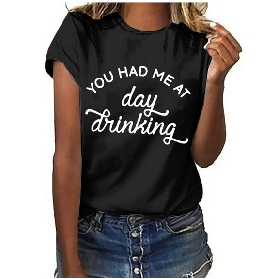 MuZeFu Oktoberfest Outfits Women Plus Size Women's Beer Festival Printed Tops Fashion Cute Short Sleeve Round Neck Tops Shirt