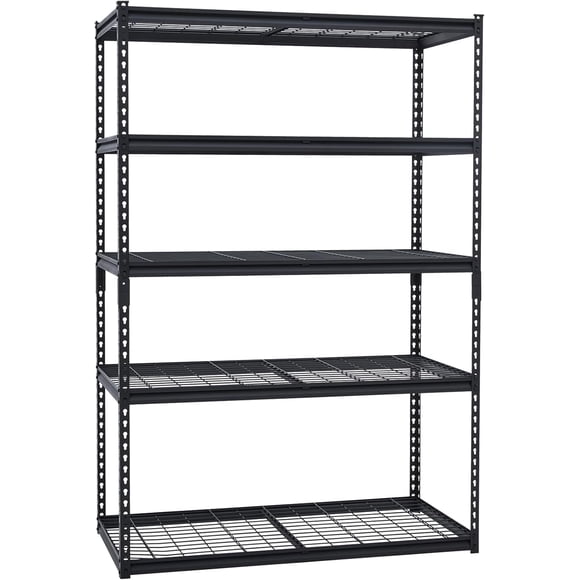 2025 New Heavy Duty Garage Shelving Unit, 5 Tier Metal Storage Shelves 2500 Lbs Capacity, Adjustable Steel Wire Shelving Rack Organizer for Garage Warehouse Basement