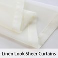 thumbnail image 4 of LUSHVIDA Waterproof Outdoor Sheer Curtains for Patio, Beige, 100 x 95 inch, 2 Panels - Outdoor Curtains Grommet Voile Drapes for Living Room, Bedroom, Pergola, Porch, Deck, Lanai and Cabana, 4 of 4