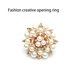 thumbnail image 3 of Jumpingount Anillos Anillo elegante Flor de cristal Lazo ajustable Hermosos accesorios de joyería Mujeres Boda Navidad Cumpleaños Ropa, zapatos y accesorios Miscelánea Jumpingount AP016589-01, 3 of 6