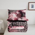 thumbnail image 5 of Homewish Pink Gradient Leopard Queen Comforter Set,Aesthetic Artwork Comforter Sets Queen,Black Reversible,3-Piece,1 Comforter and 2 Pillowcases, 5 of 7