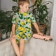 thumbnail image 4 of Fotbe Lemon Seamless Pattern Oil Painting Effect Pijama Estampada de 2 Piezas para Niños – Ropa de Dormir de Manga Corta Cómoda para Niños y Niñas, Camiseta y Shorts de Algodón-4X-Large, 4 of 6