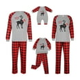 thumbnail image 2 of Diconna Pyjama Assorti Parent-Enfant Hauts Renne avec Pantalon à Carreaux Combinaison, 2 of 7