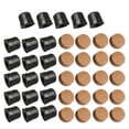 thumbnail image 2 of Kit de reparación de 20 piezas de Punta de parachoques de goma negra y almohadillas de corcho para trombón yuxing, 2 of 2
