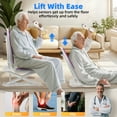 thumbnail image 2 of Electric Floor Lift for Elderly Fall Recovery, 2-in-1 Waterproof Bath Lift Chair for Tub with Remote Control, Portable Foldable Emergency Lift Assist, 275 lbs Capacity Medical Home Care Equipment, 2 of 5