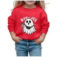 thumbnail image 2 of Mercatoo Halloween Girls Crewneck Sweatshirts Cute 𝐆𝐡𝐨st Print Long Sleeve Pullover Tops Sweatshirts for 1 to 14 Years, 2 of 4