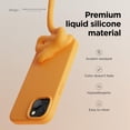 thumbnail image 3 of Funda de teléfono Elago compatible con iPhone 15 Plus de silicona naranja, 3 of 6