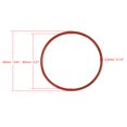 thumbnail image 6 of 5pcs Red Car Vehicle Universal Silicone O-Ring Sealing Gasket Washer 90mm x 3.5mm, 6 of 6