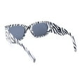 thumbnail image 4 of Womens Thick Temple Mod Fashion Rectangle Plastic Chic Sunglasses Zebra - Black, 4 of 4