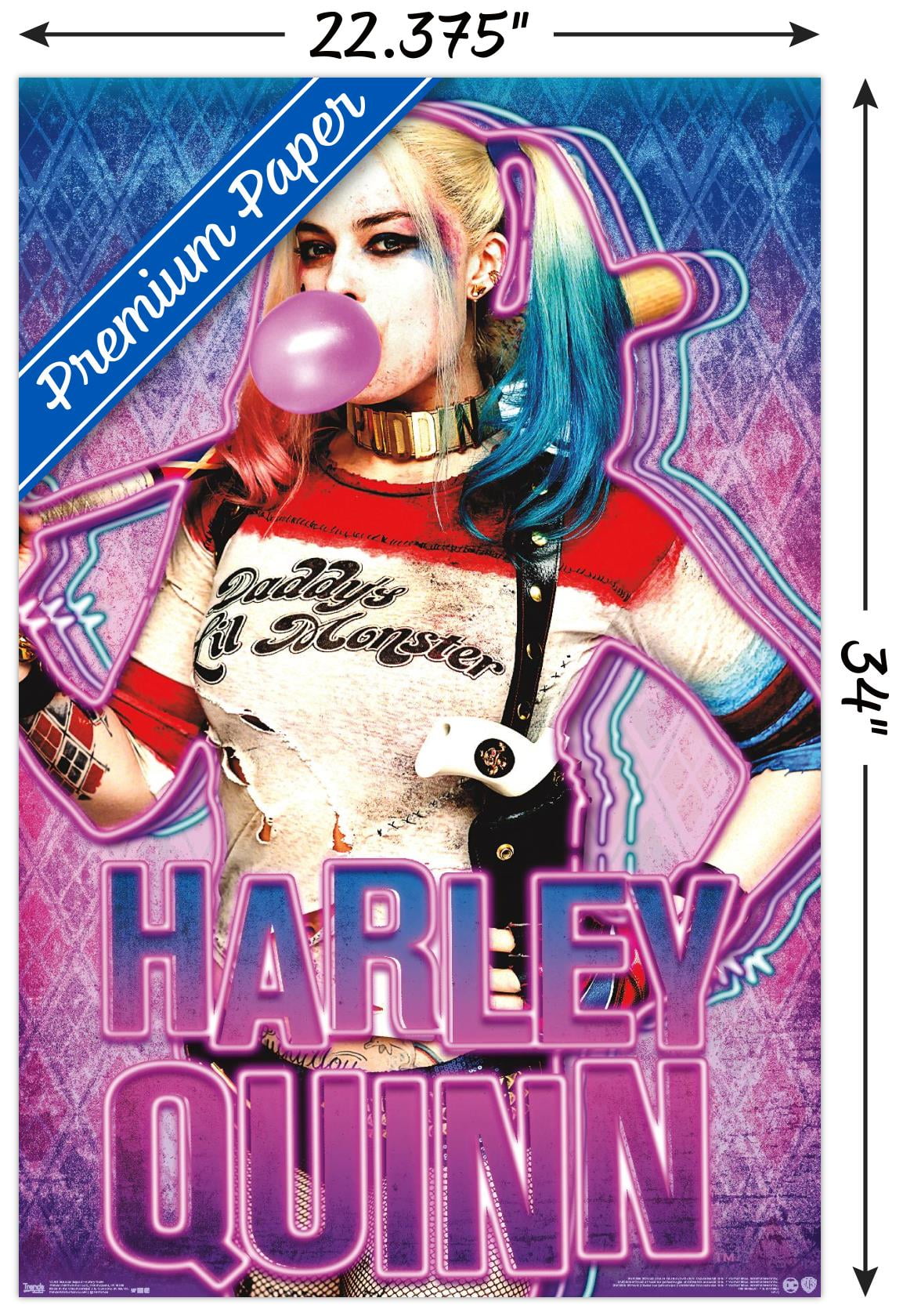 AMC Stubs IMAX Suicide Squad Harley Quinn 11x17 Cardstock Original