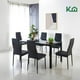 thumbnail image 2 of Juego de Comedor Moderno Mesa Con 6 Sillas Estructura Metalica Vidrio Templado Kingshouse negro, 2 of 7