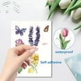 thumbnail image 3 of 8 Sheets Butterfly Window Sticker Spring Tulip Lavender Wall Clings Peel and Stick Paster Waterproof Large Decal for DIY Home Stairway Restaurant Kitchen Showcase Glass Doors Bathroom PVC Decor, 3 of 9