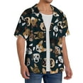 thumbnail image 4 of Fotbe Dogs print Short Sleeve Button Down Shirts for Men Casual Summer Beach Wrinkle Free Shirt-XX-Large, 4 of 7