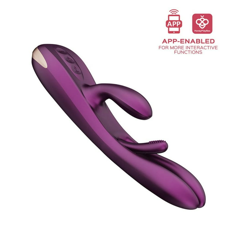 Honey Play Box Terri Kinky Finger Tapping Rabbit Vibrator with App  Controlled, Purple