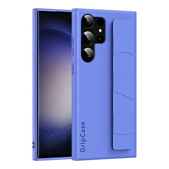 Case for iPhone 14 Pro Max, Wrist Hand Strap Case Premium PU Leather TPU PC Shockproof Wristband Slim Non-Slip Phone Case for iPhone 14 Pro Max,Purple