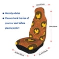 thumbnail image 5 of Easy to Install Car Universal Seat Cover, Cartoon Retro Pattern Four Seasons Universal Front Seat Cover, 2-Piece, 5 of 8