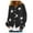 a-Black, variant on 2025 Women Coat Cardigans Cardigan 1X Star Printing Long Sleeve Plus Size Sweater for Women O-Neck Cropped Sweater Top