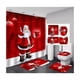 thumbnail image 2 of Juegos De Baño Navideños Cortina De Ducha Impermeable Fundas rojo santa, 2 of 4