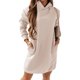 thumbnail image 1 of Sudadera con capucha para mujer, vestidos de manga larga, sudadera de Color sólido, vestido para mujer, holgado, ligero con capucha, 1 of 5