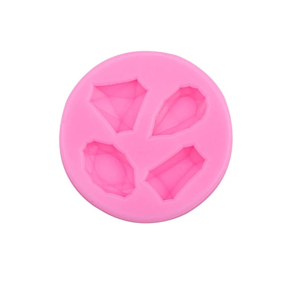 Bearachild Molde con forma de cristal, portátil, resistente al calor, 4 rejillas, antiadherente, molde artesanal de resina para el hogar, accesorios para Herramientas y accesorios para hornear Bearachild HA081520-00