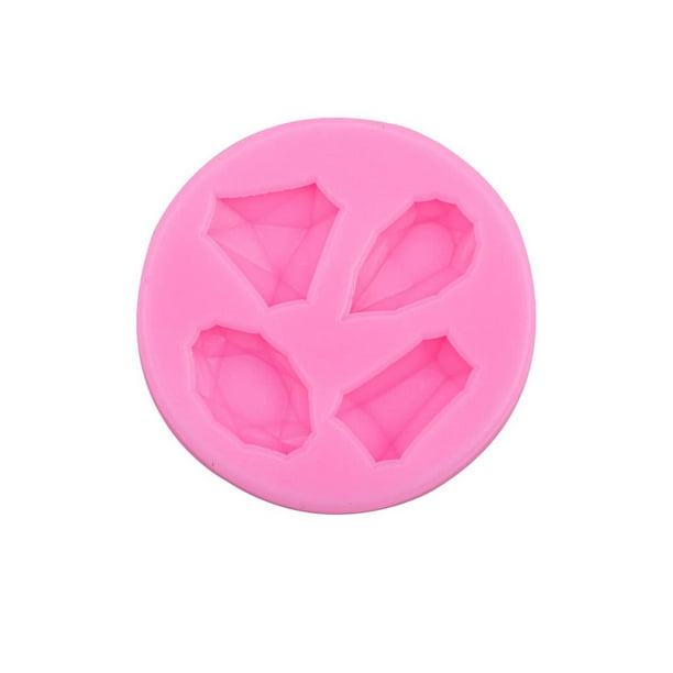 Billuyoard Molde con forma de cristal, 4 rejillas, reemplazo antiadherente, Flexible, para el hogar, cocina, panadería, molde para pastel de Herramientas y accesorios para hornear