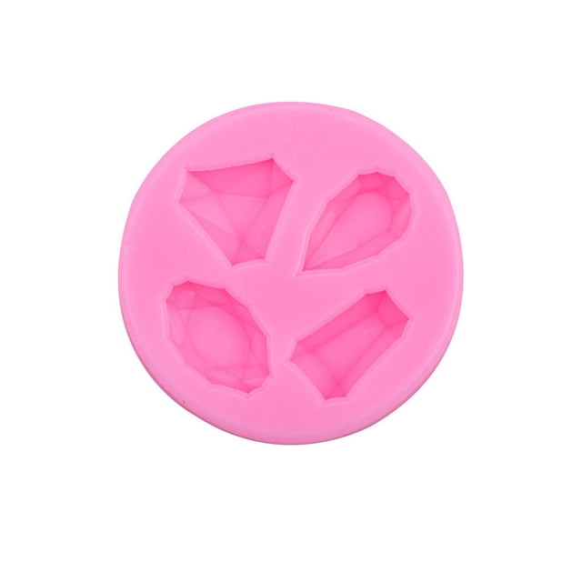 Injueey Molde con forma de cristal, portátil, resistente al calor, 4 rejillas, antiadherente, molde artesanal de resina para el hogar, accesorios para Herramientas y accesorios para hornear Injueey HA081520-00