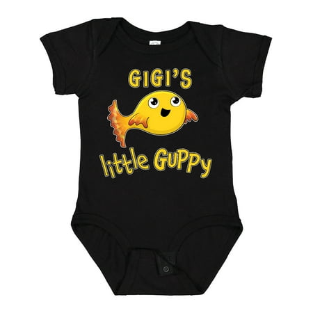 

Inktastic Gigi s Little Guppy- Cute Yellow Fish Gift Baby Boy or Baby Girl Bodysuit