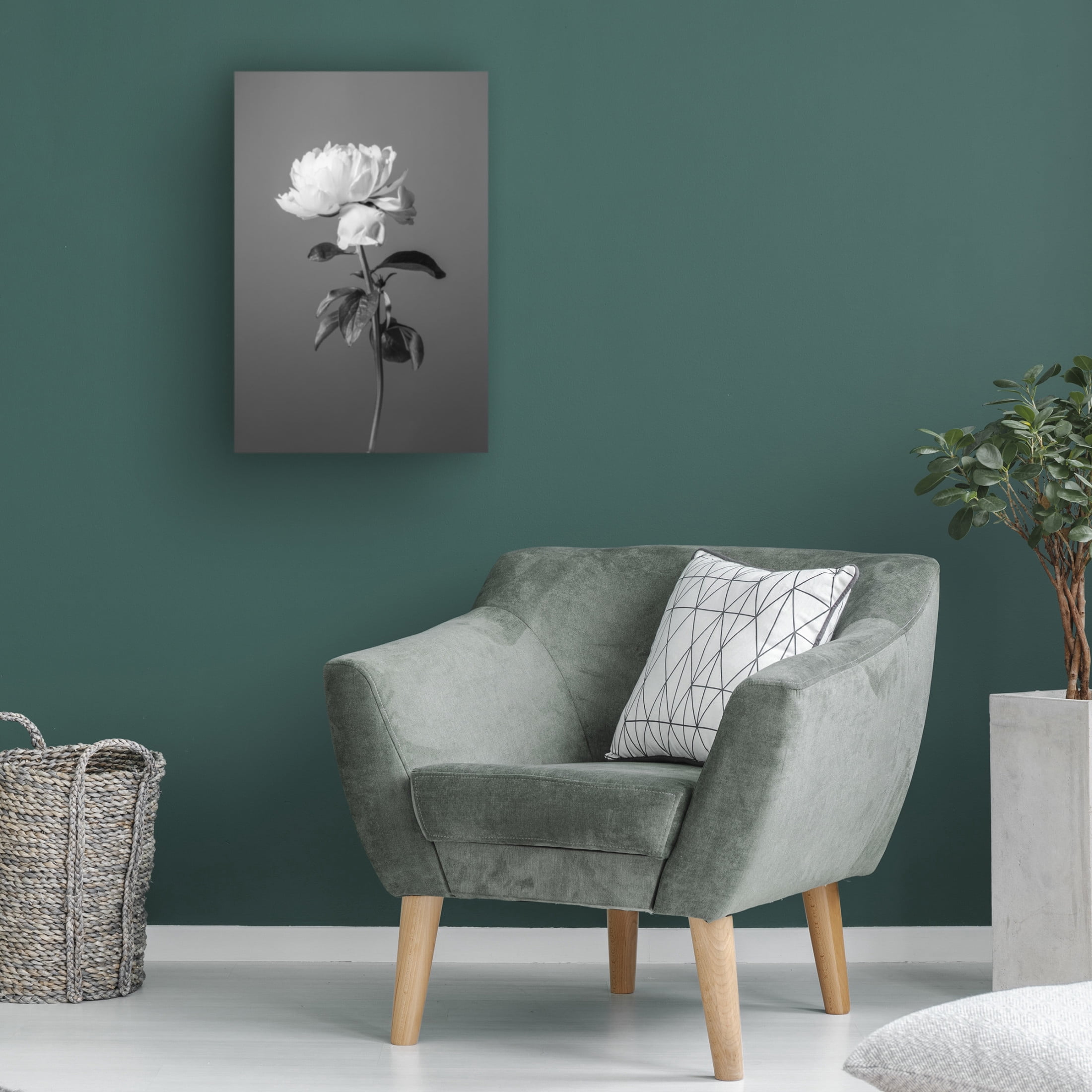Trademark Fine Art Pictufy Studio III Peony BW Canvas Wall Art