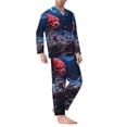 thumbnail image 2 of Sikiie Artistic Moon Rose Mens Pajama Set, Soft Warm Long Sleeve Sleepwear, Cozy Button-Down Pjs for Men-Medium, 2 of 7