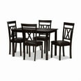 thumbnail image 2 of Baxton Studio Rosie Modern and Contemporary Dark Brown Faux Leather Upholstered 5-Piece Dining Set, 2 of 6