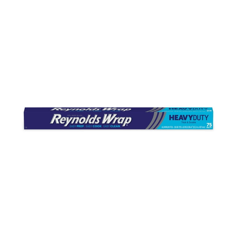 Reynolds Heavy Duty Aluminum Foil Roll, 18 x 75 ft, Silver, 20/Carton