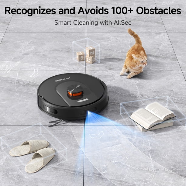 PrettyCare Robot Vacuum and Mop Combo with 9000pa,85 Days Self