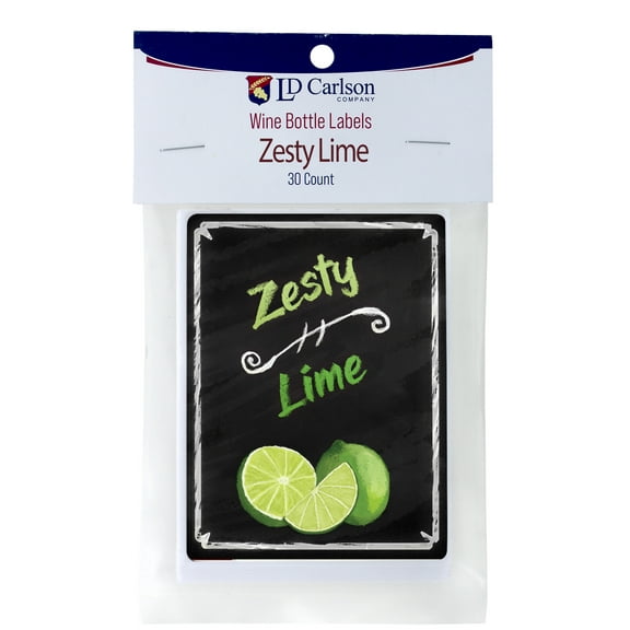 Zesty Lime Wine Labels 30/Pack Mist Collection