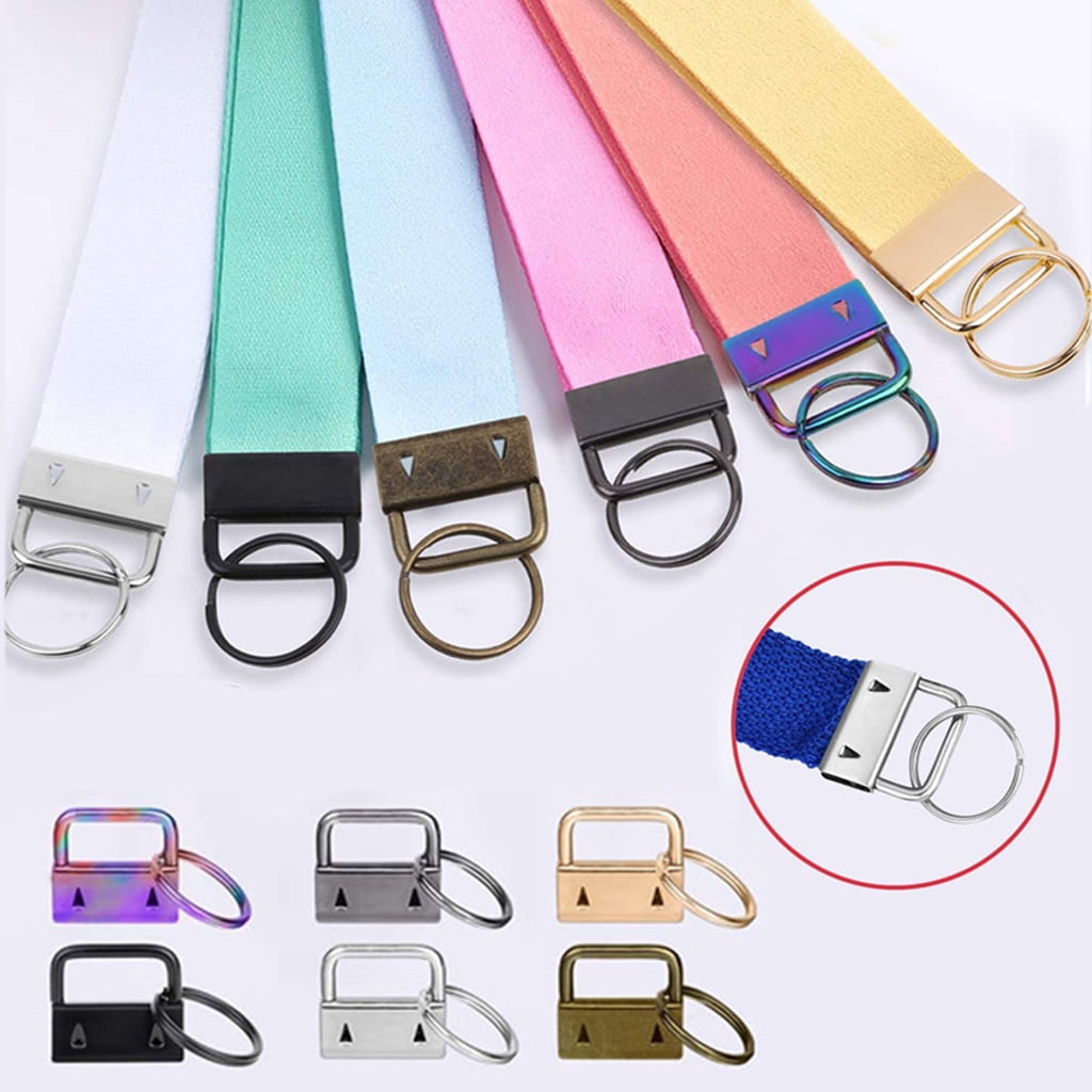 ZPAQI 1 Set 0.98In Key Fob Hardware for Wristlet Key Chain Making Supplies 49Pieces