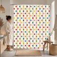 thumbnail image 4 of Polka Dot Shower Curtain Colorful Retro Cute Spot Vintage Fabric Decorative Bathroom Curtains with Hooks,180X180cm, 4 of 4