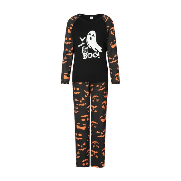 FAROOT Halloween Pajamas for Family Glow In The Dark Long Sleeve Tops + Pants