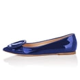 thumbnail image 2 of YDN Women Comfortable Pointed Closed Toe Ballet Flats Buckle Comfort Slip On Dressy Walking Casual Shoes Size 7 Blue, 2 of 4
