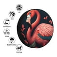 thumbnail image 4 of Susaid Colorful Floral Flamingo Print Tire Covers,Waterproof Anti-UV Snow Sun Rain Tire Covers for RV,Truck, SUV, Trailer, Camper-16 inch, 4 of 6