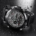 thumbnail image 3 of Reloj cronógrafo de negocios para hombre, de cuero, digital, de pulsera, informal, 3 of 6